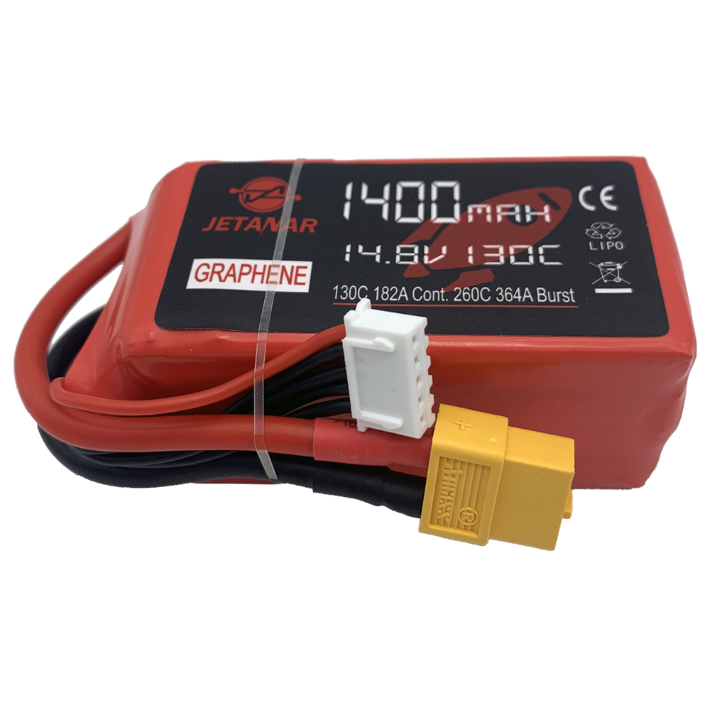 14.8V 1400mAh 130C Graphene Li-PO FPV Drone Battery