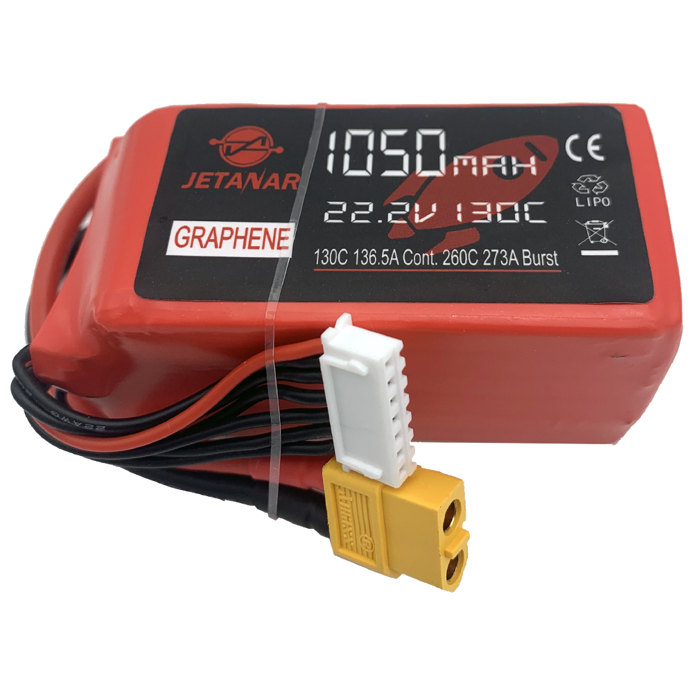 22.2V 1050mAh 130C Graphene Li-PO FPV Drone Battery