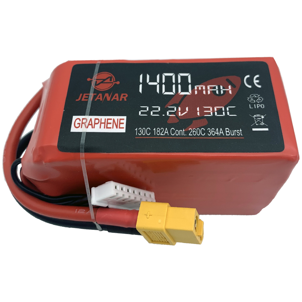 22.2V 1400mAh 130C Graphene Li-PO FPV Drone Battery