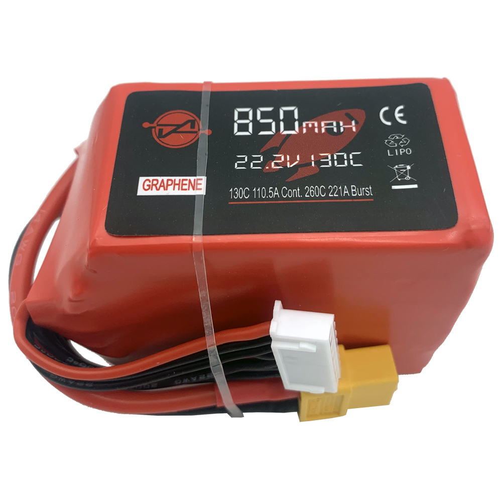 22.2V 850mAh 130C Graphene Li-PO FPV Drone Battery