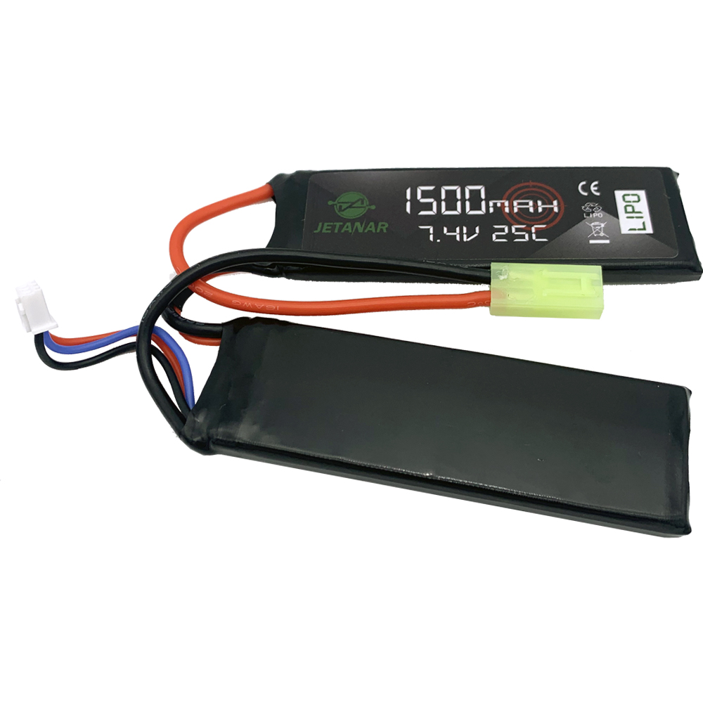 Li-Po 7.4V 1500mAh 20C Airsoft gun battery