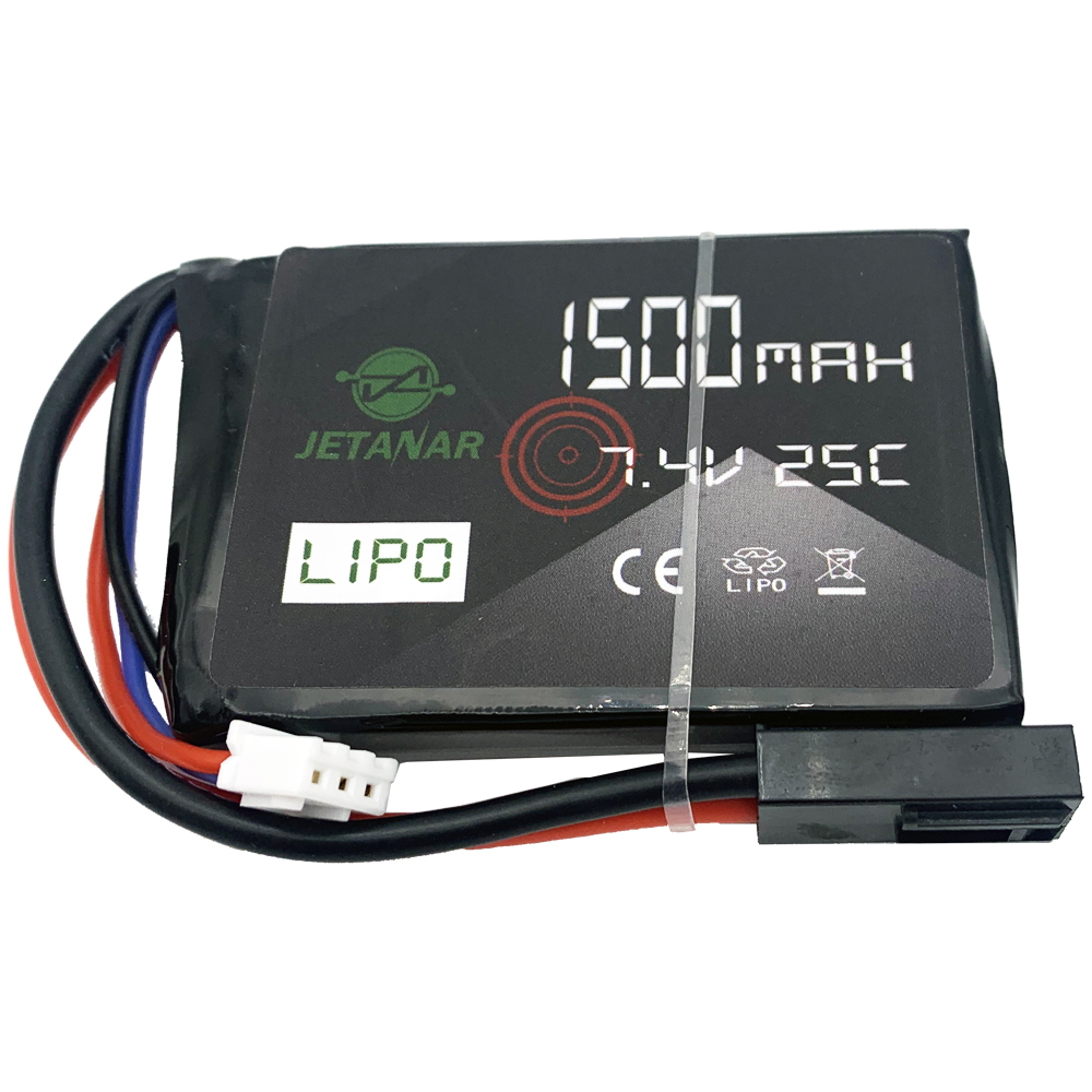 Li-Po 7.4V 1500mAh 25C Airsoft gun PEQ battery