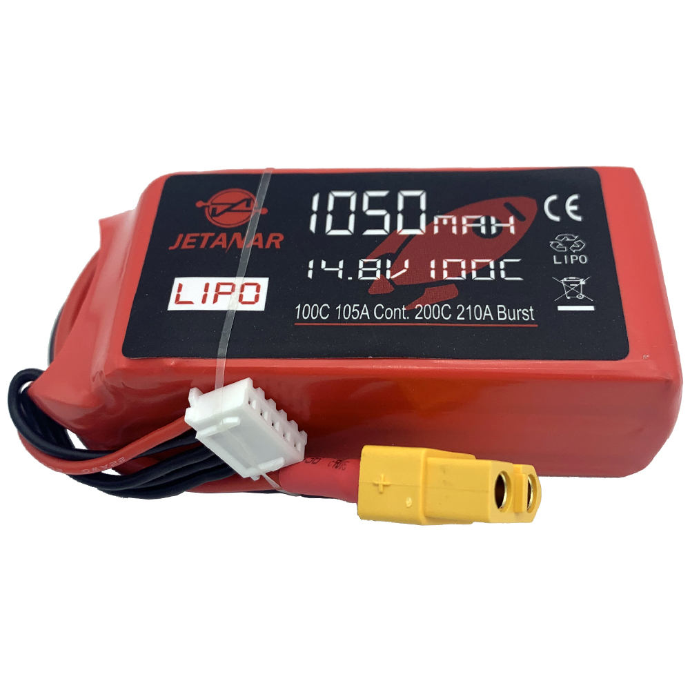 14.8V 1050mAh 100C Li-PO FPV Drone Battery