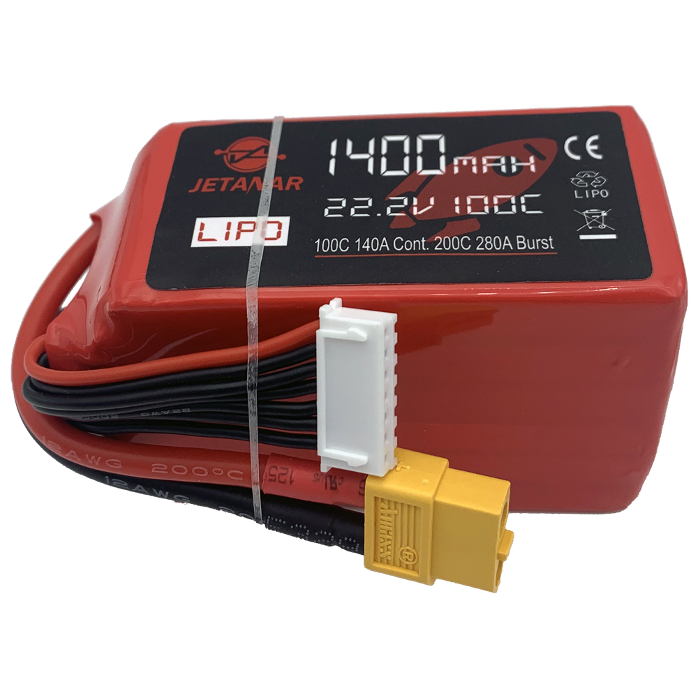 22.2V 1400mAh 100C Li-PO FPV Drone Battery