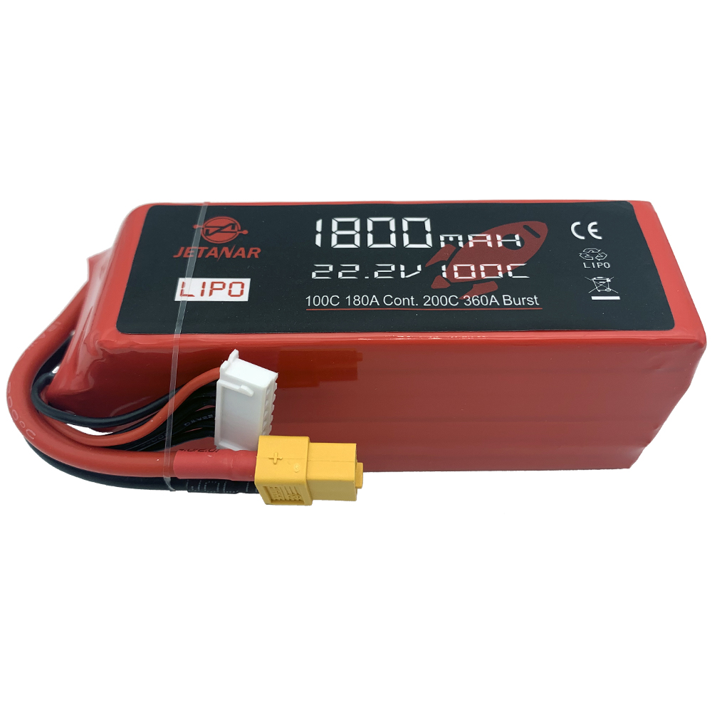 22.2V 1800mAh 100C Li-PO FPV Drone Battery