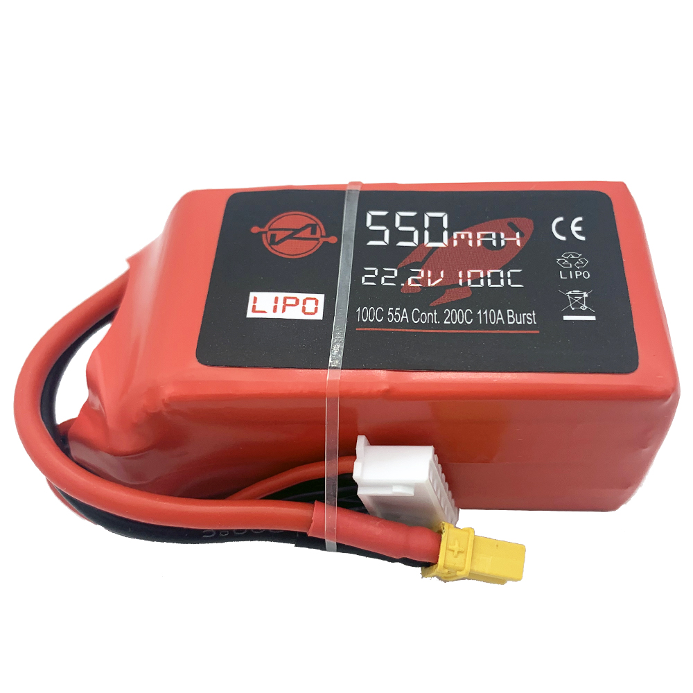 22.2V 550mAh 100C Li-PO FPV drone battery