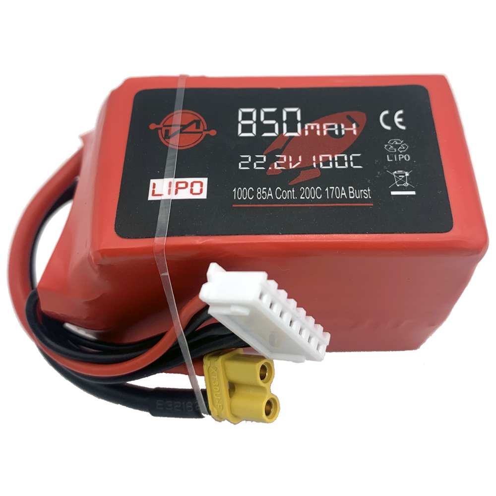 22.2V 850mAh 100C Li-PO FPV Drone Battery