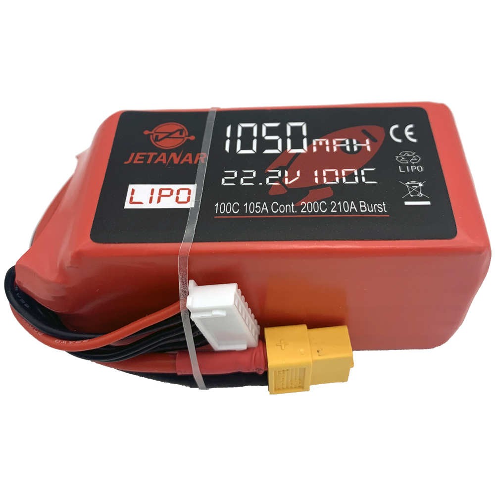 22.2V 1050mAh 100C Li-PO FPV Drone Battery