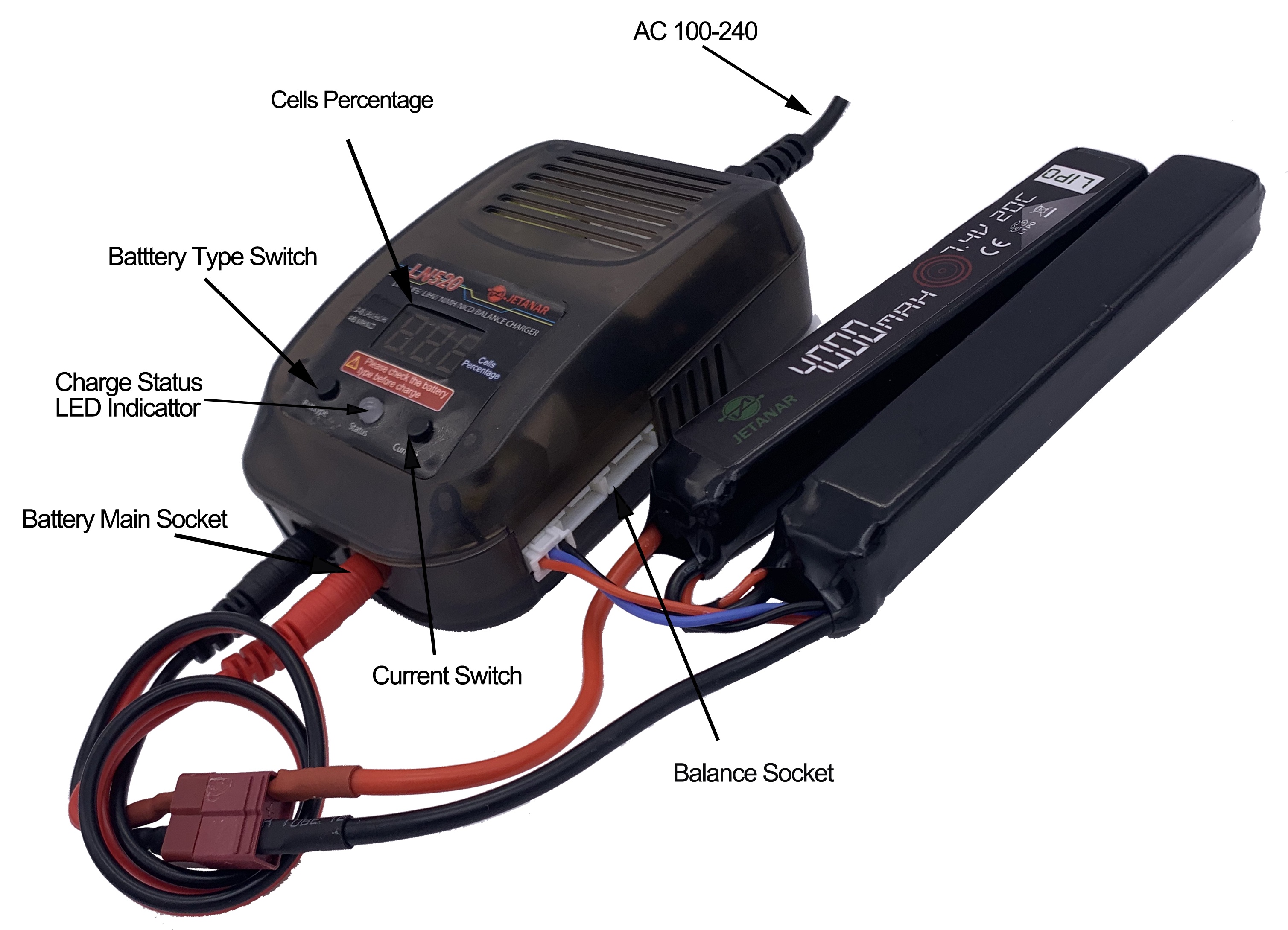 LiPo/Li-ion/LiHV/LiFe/NiMH 20W Compact Smart Balance Charger